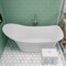 Alfi Brand 74" White Solid Surface Smooth Resin Soaking Slipper Bathtub AB9915 - alternate 11